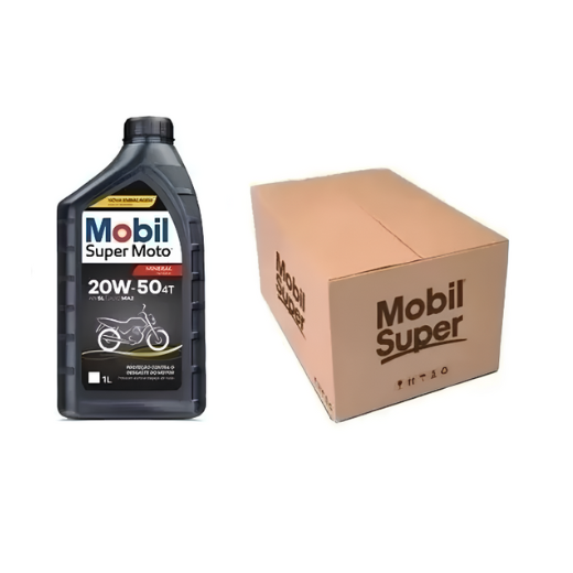 Oleo de Moto Mobil Super Moto 20w50 Mineral Caixa 4t 1lt